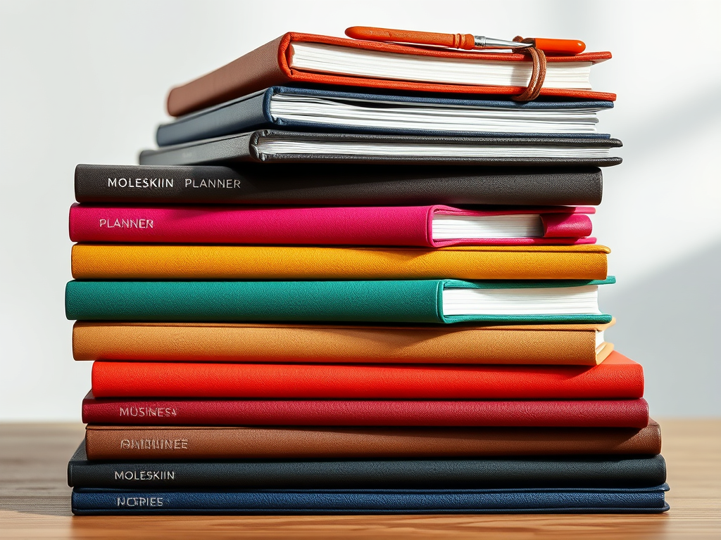 Stack of Planner Notebooks